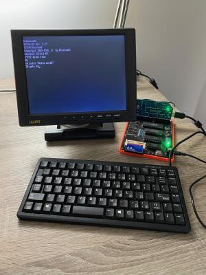 second computer with keyboard and monitor